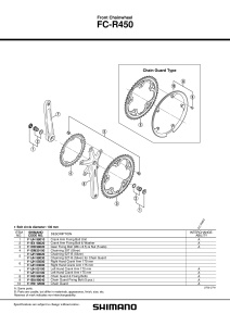 FOAIE PT. ANGRENAJ PEDALIER SHIMANO FC-R450 52T-B ARGINTIU
