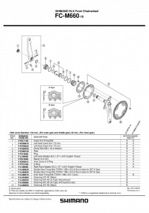 FOAIE SHIMANO FC-M660-10 24T AE NEAGRA - Img 2