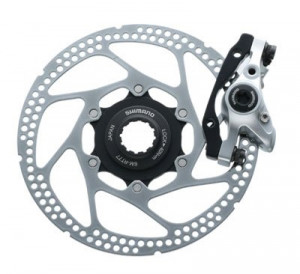 FRANA PE DISC ETRIER & ROTOR SHIMANO XT BR-M765 FATA HIDRAULICA PT. FURCA STANDARD PLACUTE RESIN & METAL ROTOR SM-RT77 ADD. SURUB 24.5MM PT. POST MOUNT AMBALAT IND.