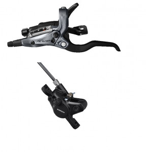 FRANA PE DISC SET ASAMBLAT SHIMANO ALIVIO ST-M4050(L) BR-MT400(F) FARA ADAPTOR PLACUTE RESIN FURTUN SM-BH59 1000MM NEGRU CAMASA DE SCHIMBATOR SP41 600MM. INCL. OLIVA & INSERTIE CONECTARE AMBALAT IND.