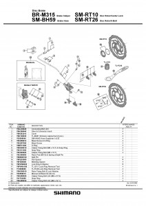 FRANA PE DISC SET ASAMBLAT SHIMANO BL-M315(L) BR-M315(F) FARA ADAPTOR PLACUTE RESIN FURTUN SM-BH59 1000MM NEGRU ADD. INCL. OLIVA & INSERTIE CONECTARE NEGRU AMBALAT IND. - Img 2