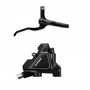 FRANA PE DISC SET ASAMBLAT SHIMANO BL-MT200(R) BR-UR300(R) LEVIER OTEL FARA ADAPTOR PT.25MM PLACUTE RESIN FURTUN SM-BH59-SS 1700MM NEGRU INCL. OLIVA & INSERTIE CONECTARE NEGRU AMBALAT IND.