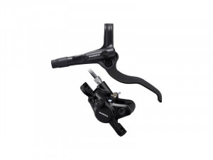 FRANA PE DISC SET ASAMBLAT SHIMANO BL-MT400(L) BR-MT400(F) FARA ADAPTOR PLACUTE RESIN FURTUN SM-BH59-SS 1000MM NEGRU INCL. OLIVA & INSERTIE CONECTARE ARGINTIU AMBALAT IND.