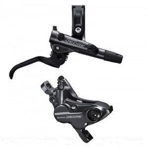 FRANA PE DISC SET ASAMBLAT SHIMANO J-KIT DEORE BL-M6100(R) BR-M6120(R) FARA ADAPTOR PLACUTE METAL FARA ARIPIOARE DE RACIRE FURTUN SM-BH90-SS 1700MM INCLUDE OLIVA & INSERTIE CONECTARE AMBALAT IND.