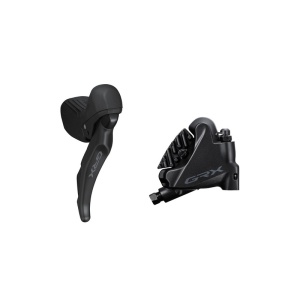 FRANA PE DISC SET ASAMBLAT SHIMANO J-KIT DIRECT GRX ST-RX610(R) BR-RX400(R) FARA ADAPTOR PT. 25MM MNT PT. ROTOR 160MM PLACUTE RESIN CU ARIPIOARE DE RACIRE CABLU 2200MM FURTUN 1700MM SM-BH90 OT-SP41 600MM AMBALAT IND.