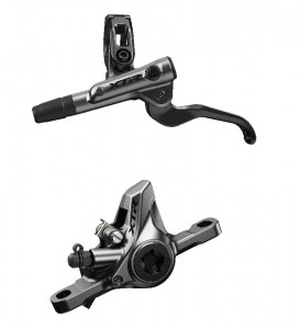 FRANA PE DISC SET ASAMBLAT SHIMANO XTR BL-M9100(L) BR-M9100(F) J-KIT FARA ADAPTOR PLACUTE METAL FARA ARIPIOARE DE RACIRE FURTUN SM-BH90-SS 1000MM NEGRU INCL. OLIVA SI INSERTIE CONECTARE AMBALAT IND.