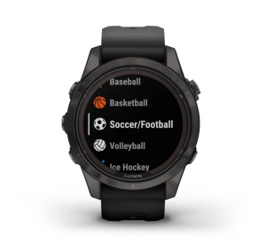 GARMIN Fenix 7S PRO 42mm - Sapphire Solar, Titan DLC Carbon Grey, curea neagră - Img 10