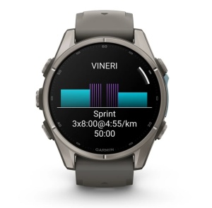 Garmin Fenix 9 - 43mm Titan cu curea din silicon Pebble Gray - Img 10