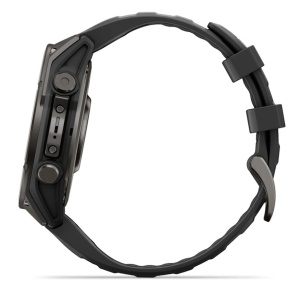 Garmin Fenix 9 - 47mm Titan DLC Carbon grey cu curea neagra din silicon - Img 11