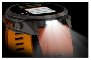 Garmin Fenix 9 Pro - inReach, 51mm Titan cu curea din silicon Autumn Orange/Spark Orange - Img 11