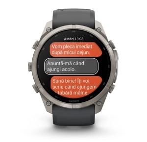 Garmin Fenix 9 Pro - inReach, 51mm Titan, cu curea din silicon Graphite/negru - Img 8