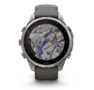 Garmin Fenix 9 Pro - inReach, Solar, 47mm Titan Pebble Gray cu curea din silicon Silver Gray - Img 10