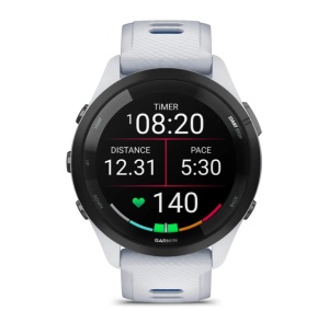 Garmin Forerunner 265 Ramă neagră cu carcasă Whitestone şi curea din silicon Whitestone/Tidal Blue - Img 2