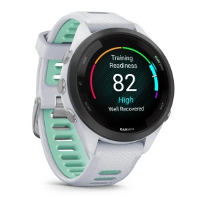 Garmin Forerunner 265S Ramă neagră cu carcasă Whitestone şi curea din silicon Whitestone/Neo Tropic - Img 3