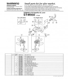 INDICATOR SHIMANO ST-M950 STANGA