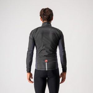 Jacheta de vant Castelli Squadra Stretch, Negru/Antracit, S - Img 2