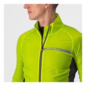 Jacheta de vant Castelli Squadra Stretch, pentru barbati, lime electric/gri inchis, XXL - Img 5