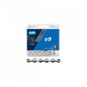 Lant KMC E9 Silver 9 viteze, 122 zale, Ebike, Argintiu - Img 1