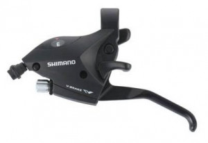 MANETA SCHIMBATOR/FRANA SHIMANO ALTUS ST-EF50-L(LL)2A STANGA 3 VIT. 2 DEGETE PT. FRANA V-BRAKE CABLU DE SCHIMBATOR 1800MM NEGRU VRAC
