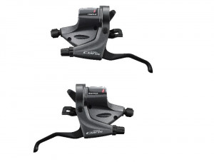 MANETE SCHIMBATOR/FRANA SHIMANO CLARIS ST-RS200/RS203 8X3 VIT. CABLU DE SCHIMBATOR 2050X1800MM PT. FRANA MECANICA DISC/CALPER/CANTI- BRAKE CABLURI STANDARD NEGRU AMBALAT IND.