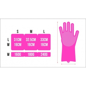 Manusi de curatare Muc-Off Deep Scrubber Pink S