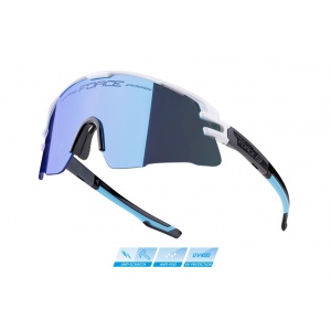 Ochelari Force Ambient alb/gri/negru lentila albastra - Img 1