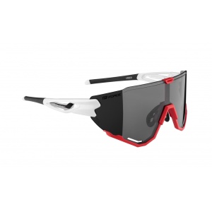 Ochelari Force Creed, lentila neagra oglinda, alb/rosu - Img 7