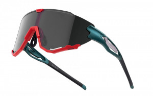 Ochelari Force Creed, lentila neagra oglinda, rosu petrol - Img 2