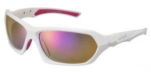 OCHELARI SHIMANO S41X MAT WHITE/PINK LENTILE SMOKE RED MIRROR LENTILE ADD. PINK (16)