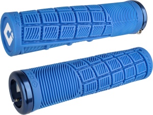 ODI Grips Reflex v2.1 Lock-On medium blue w/ blue clamps 135mm