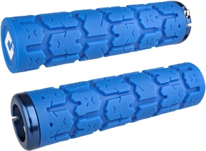 ODI Grips Rogue V2.1 Lock-On blue w/ blue clamps 135mm