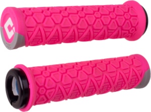 ODI Grips Vanquish v2.1 Lock-On pink/grey w/ black clamps