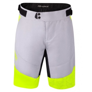Pantaloni scurti cu bazon Force Storm, gri/fluo M