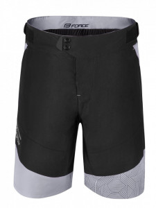 Pantaloni scurti cu bazon Force Storm negru/gri, negru/gri XL - Img 2