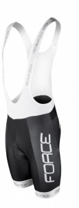 Pantaloni scurti cu bazon si bretele Force Team18 Negru/Alb 4XL - Img 2