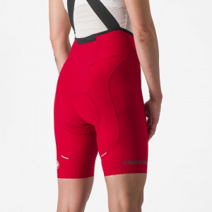 Pantaloni scurti cu bretele Castelli Espresso W DT, de dama, Rosu, S - Img 4