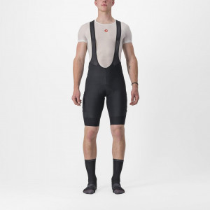 Pantaloni scurti cu bretele Castelli Unlimited Cargo, pentru barbati, negru, XXL