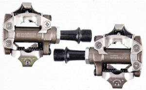 PEDALE SHIMANO PD-M540 SPD PEDAL BRONZE FARA CATADIOPTRII CU PLACUTE AMBALAT IND.
