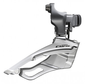 SCHIMBATOR FATA SHIMANO CLARIS FD-2403 PT. 8 VIT. PE SPATE COLIER 31.8MM (CU ADAPTOR 28.6MM) PT. ANGRENAJ TRIPLU AMBALAT IND.