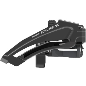 SCHIMBATOR FATA SHIMANO CUES FD-U8010-L PT. 2X10/11 VIT. PRINDERE COLIER LOW 34.9MM (W/31.8 & 28.6MM ADAPT) TOP SWING UNGHI CS 63-68 PT: 46T CL:48.8MM AMBALAT IND.