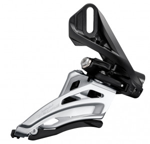 SCHIMBATOR FATA SHIMANO DEORE FD-M6020-D DUBLU PT. 10 VIT. PE SPATE SIDE SWING TRAGERE PRIN FATA PRINDERE DIRECT MOUNT UNGHI CS 66-69 PT. PINION MARE 34-38T CL 48.8MM AMBALAT IND.