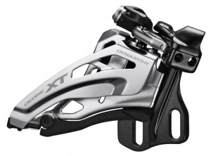SCHIMBATOR FATA SHIMANO DEORE XT FD-M8020-E PT. 2X11 E-TYPE (FARA BB PLATE) SIDE SWING TRAGERE PRIN FATA UNGHI CS 66-69 AMBALAT IND.