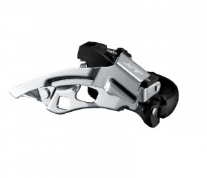 SCHIMBATOR FATA SHIMANO DEORE XT FD-T8000-L FOR 3X10 LOW CLAMP TOP SWING TRAGERE DUBLA COLIER 34.9MM (INCL. ADAPTOR 31.8MM & 28.6MM) UNGHI CS 63-66 AMBALAT IND.