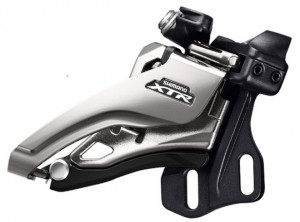 SCHIMBATOR FATA SHIMANO XTR FD-M9020-E DUBLu E-TYPE SIDE SWING TRAGERE PRIN FATA PT. 11 VIT. PE SPATE FARA BB PLATE PT. 34/38T CS-ANGLE 66-69 AMBALAT IND.
