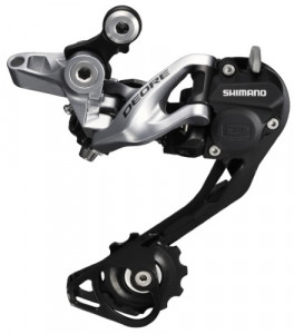 SCHIMBATOR SPATE SHIMANO DEORE RD-M615-SGS 10 VIT. TOP NORMAL SHADOW PLUS PRINDERE DIRECTA (COMPATIBIL DIRECT MOUNT) ARGINTIU AMBALAT IND.