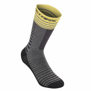 Sosete Alpinestars Drop Socks 19 Mid Gray Yellow S - Img 2
