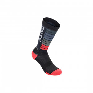 Sosete Alpinestars Drop Socks 22 Black/Bright Red S - Img 2