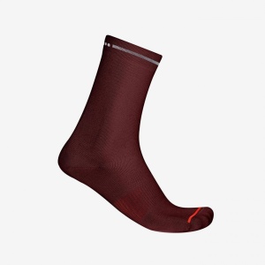 Sosete Castelli Premio EVO 18, unisex, visiniu inchis, L/XL, 40-43