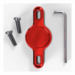Suport Apple AirTag pentru cadru Muc-Off Secure Tag Holder V2 Rosu