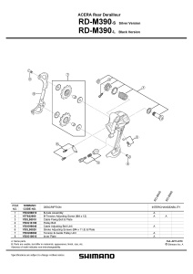 SURUB SI PLACA DE FIXARE CABLU PT SHIMANO RD-M390 - Img 2